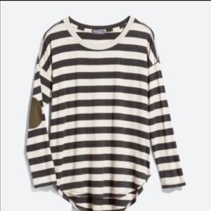 Market and spruce Canby Elbow Patch Knit Top